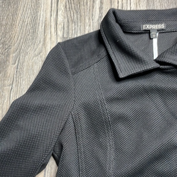Express Textured Asymmetrical Zipped Moto Jacket, size xs - Picture 3 of 12